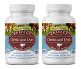 Perfect Supplements Foie désydraté: capsule bocal, apport naturel en protéines et fer pour l'énergie.