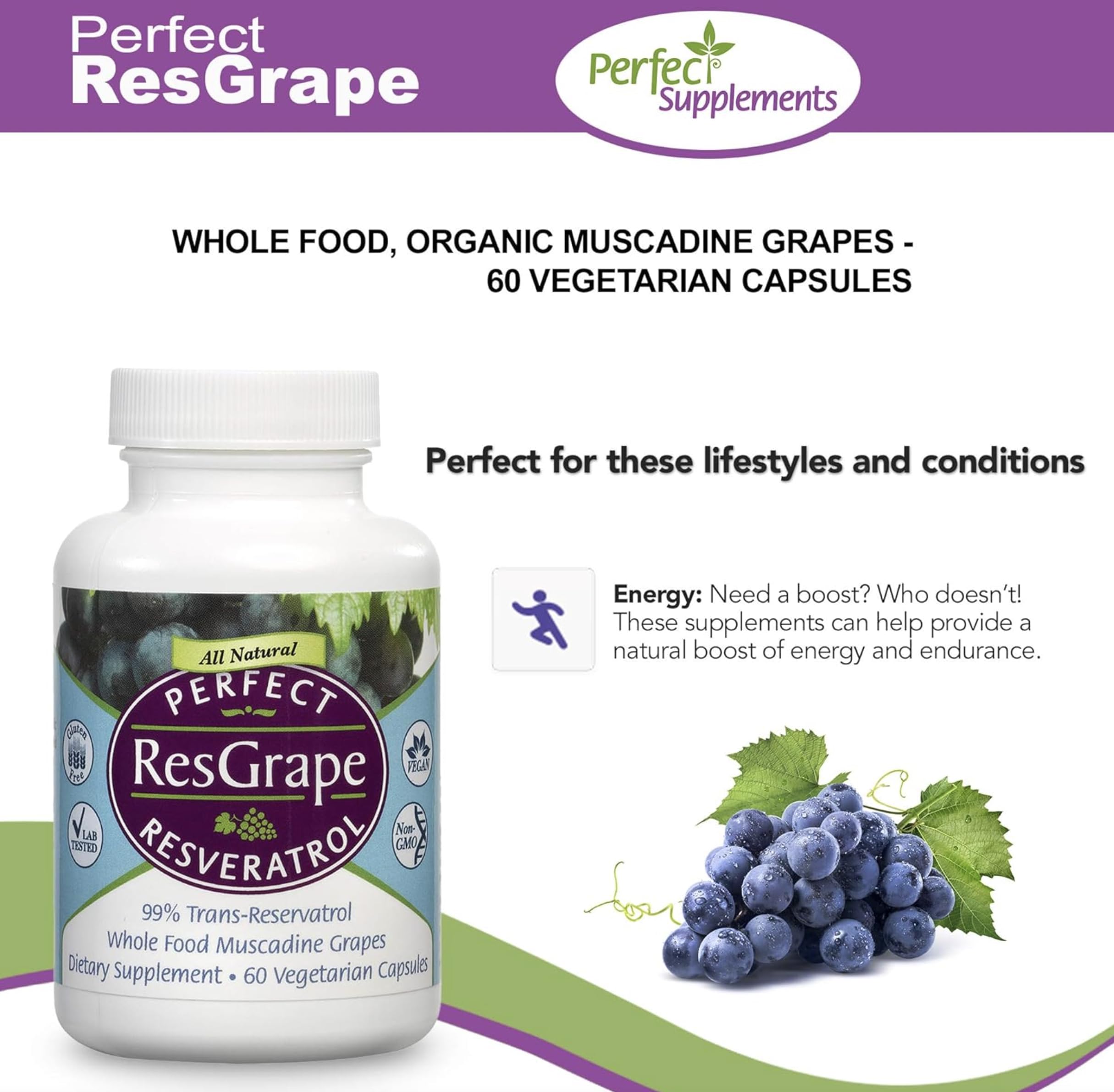Perfect Supplements ResGrape – Ingrédients biologiques et durables