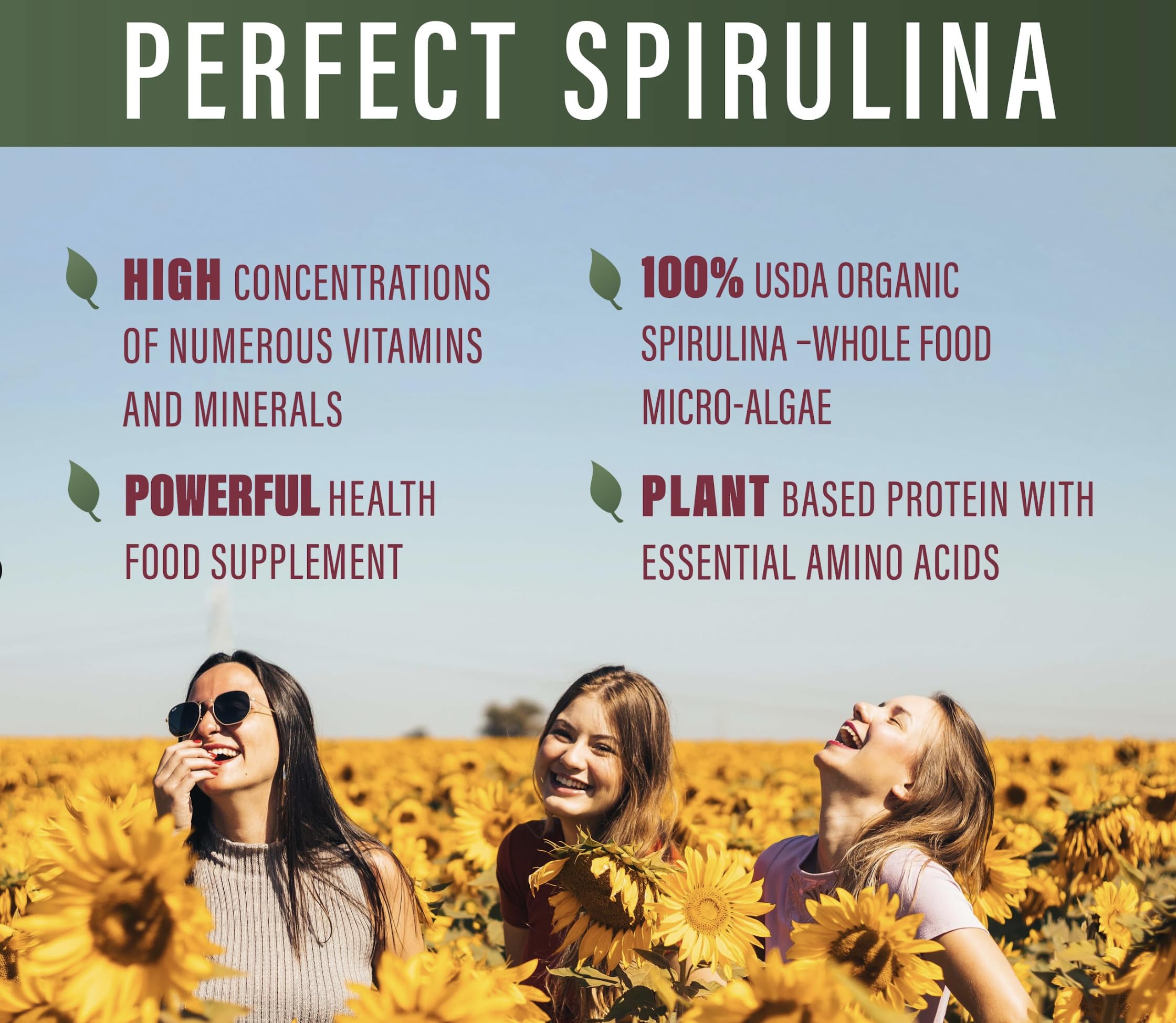 Perfect Supplements spiruline – symbole durable et respectueux de l’environnement