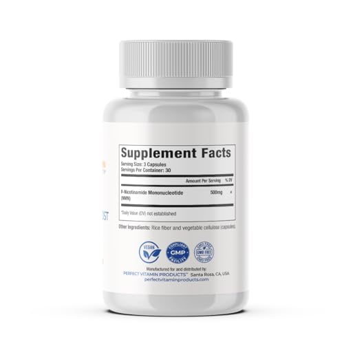 Perfect Vitamin Products NAD+ Capsules véganes – intégration facile dans votre routine.