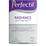 Perfectil Platinum – bouteille sur étagère, soutien potentiel à l'éclat de la peau.