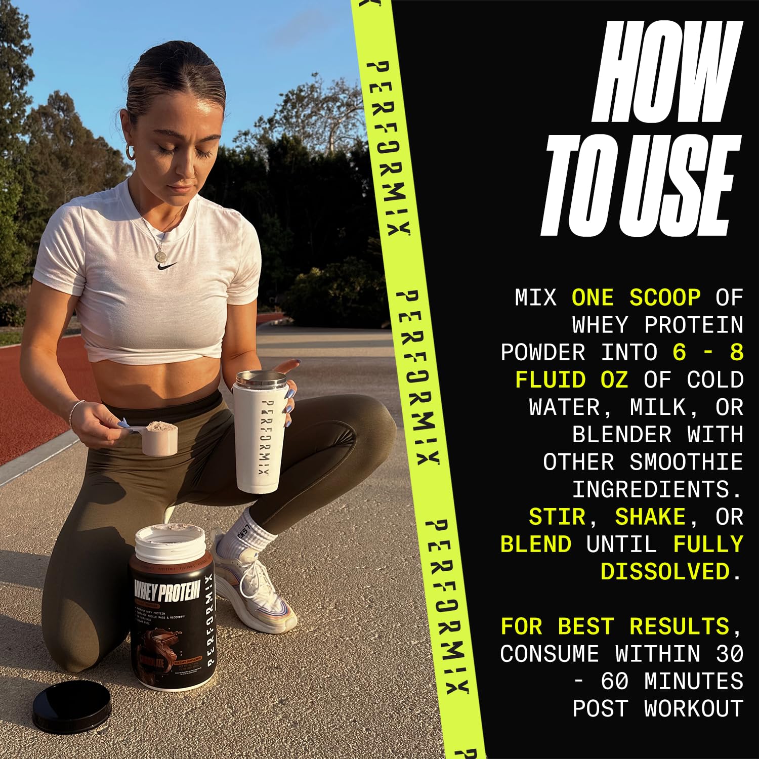 PERFORMIX Whey Vanille – mélange lisse pour une texture agréable.