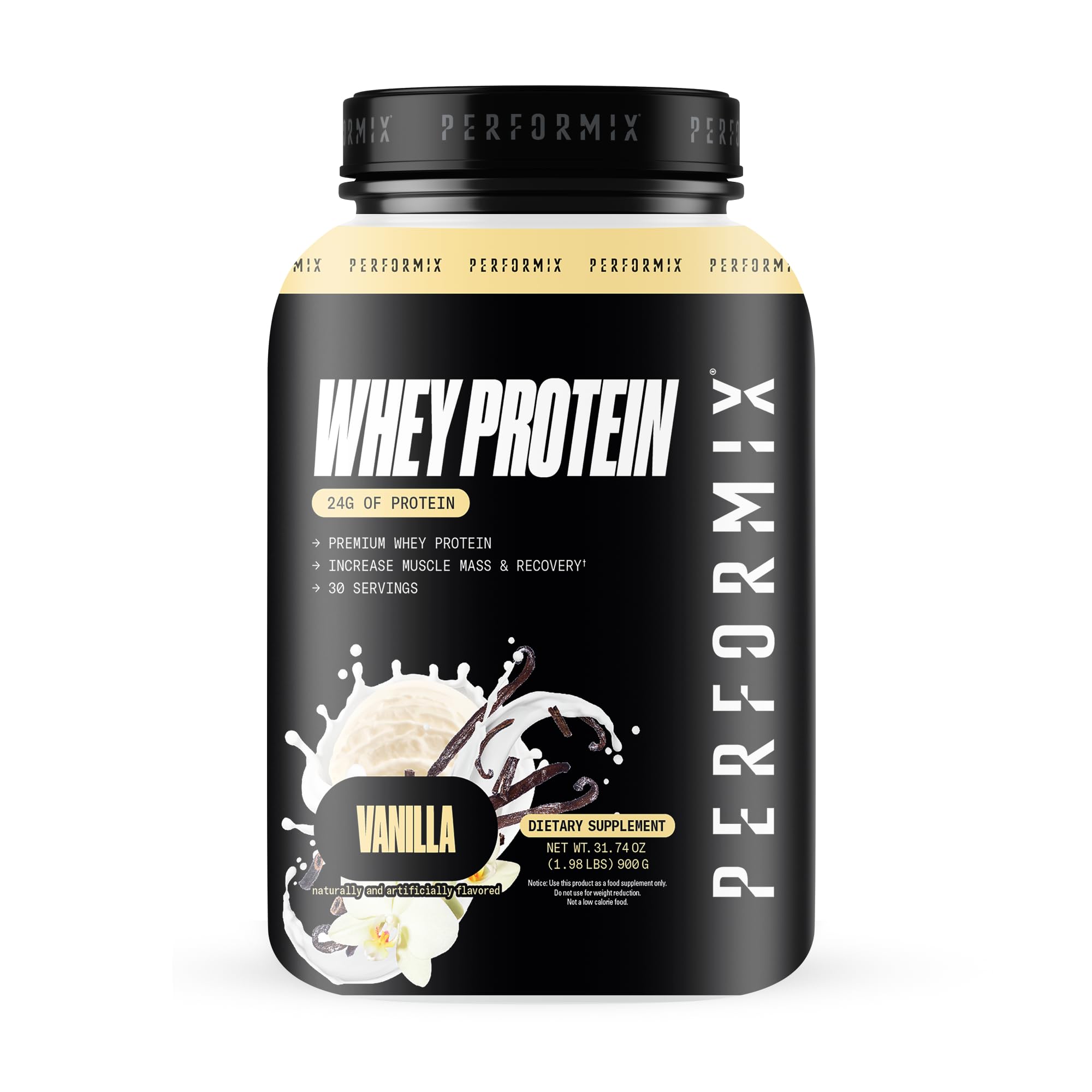 PERFORMIX Whey Vanille – pot, boisson rapide après l'entraînement.