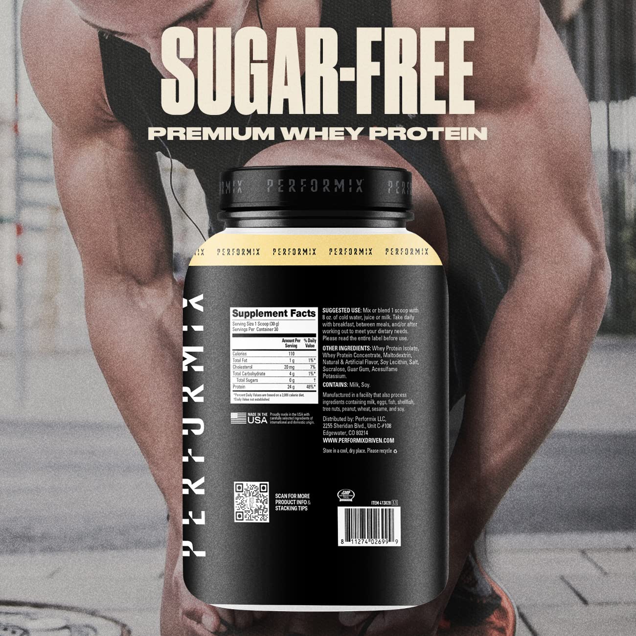 PERFORMIX Whey Vanille – préparation rapide d'une boisson nutritionnelle.