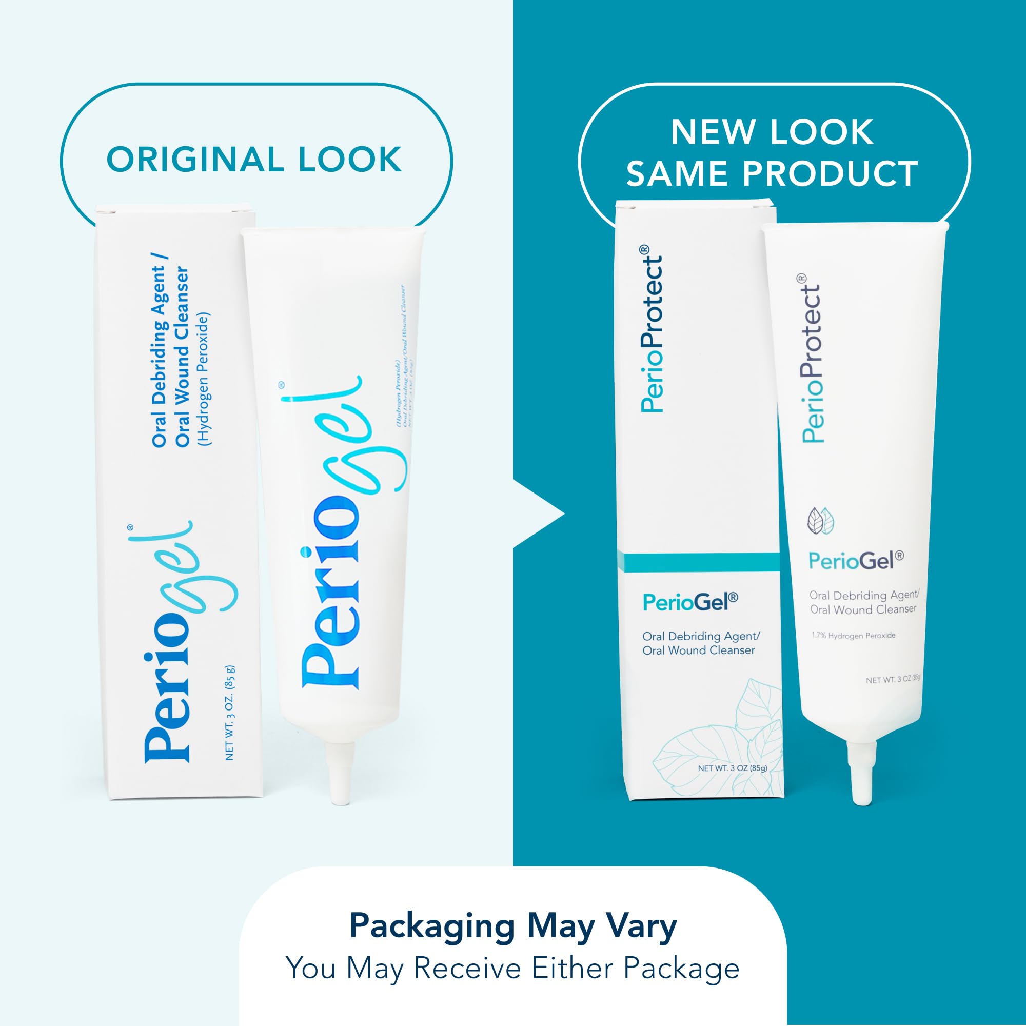 Emballage du Perio Gel Perio Protect, pratique et sûr pour usage domestique
