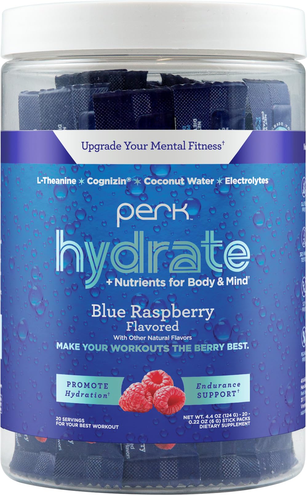 Perk Hydrate Stickpacks – emballage pratique pour hydratation en déplacement