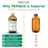 PERQUE Choline Citrate, emballage sûr et pratique en déplacement.