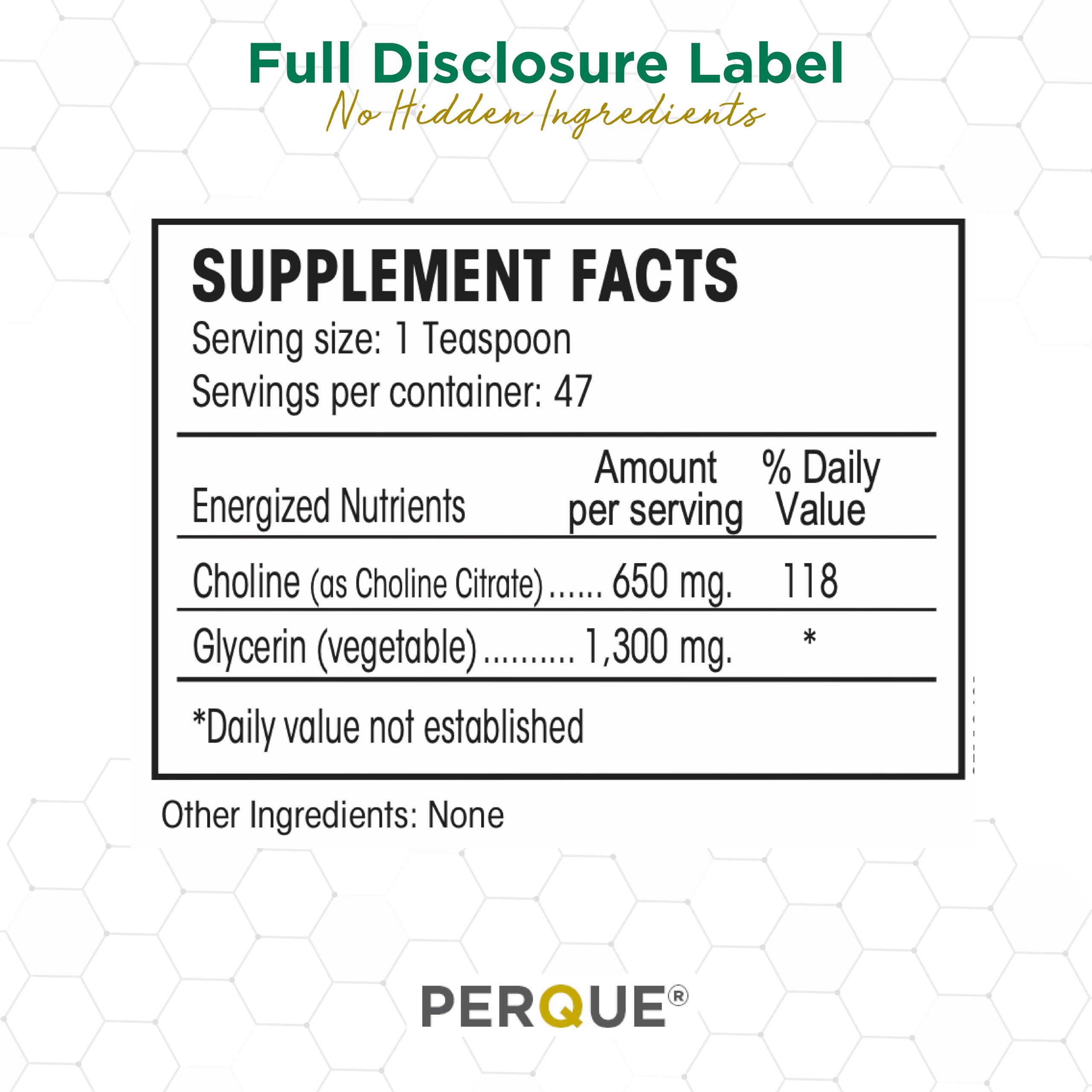 PERQUE Choline Citrate, énergie potentielle lors d’activités sportives.