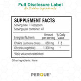PERQUE Choline Citrate, énergie potentielle lors d’activités sportives.