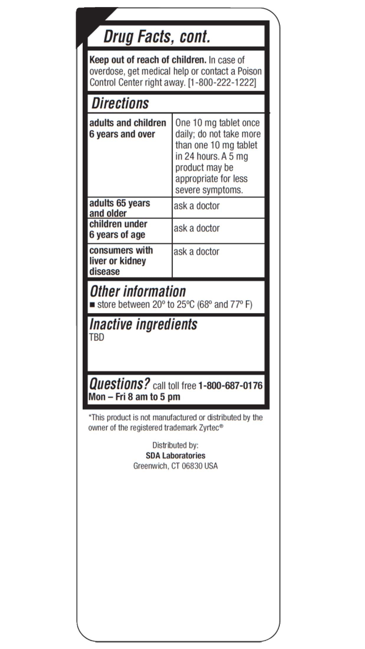 Perrigo Cetirizine 10 mg, notice utilisateur, guide pratique pour usage sûr.
