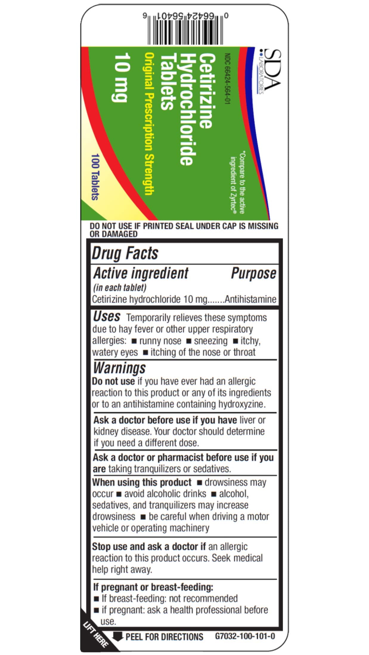 Perrigo Cetirizine 10 mg, comprimés en plaquette, usage fiable pour les allergies quotidiennes.