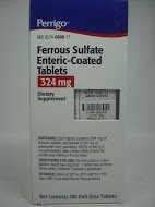 Perrigo sulfate ferreux 324 mg, comprimés enteriques rouges, soutien potentiel en fer