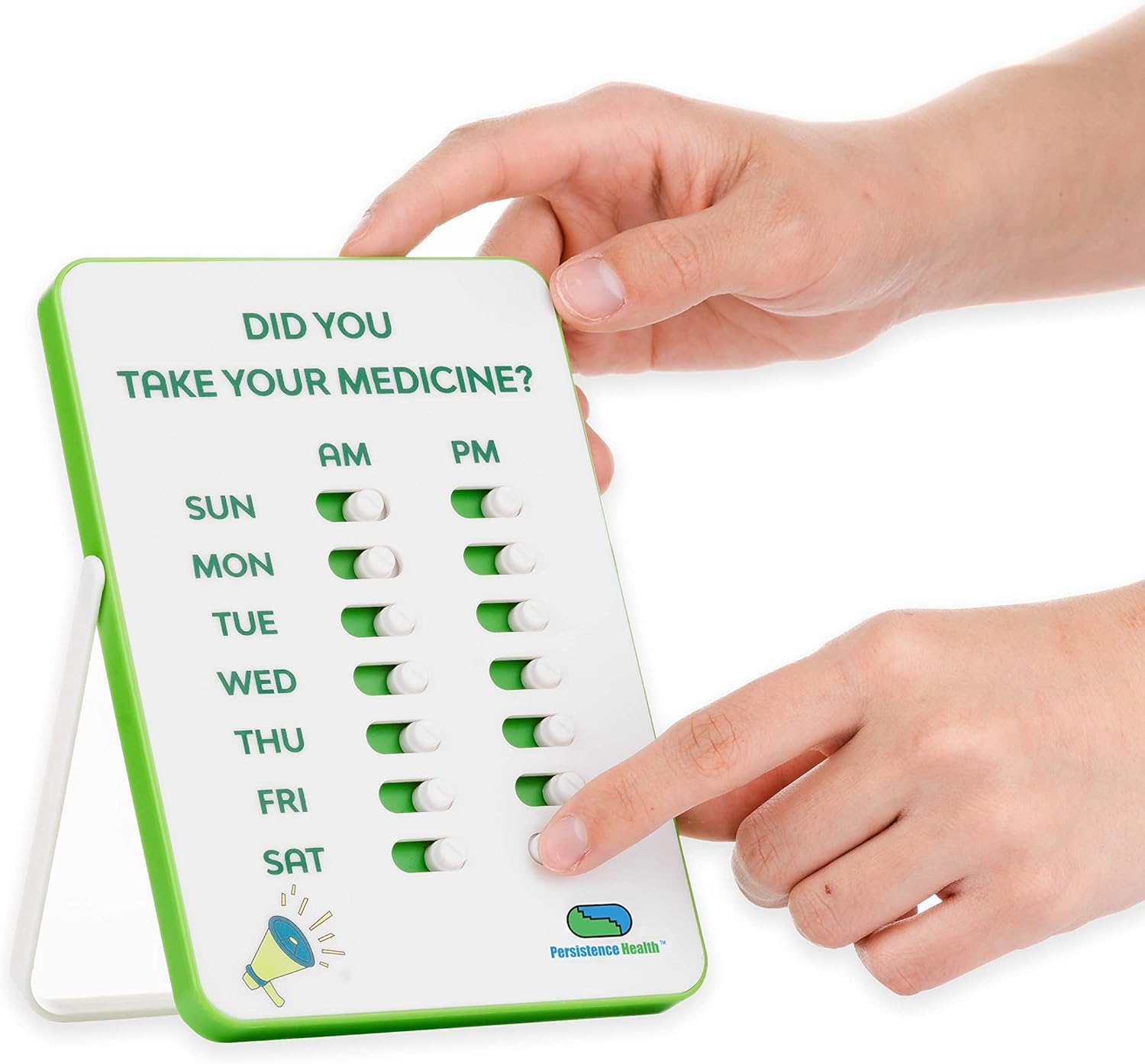 Tracker de médicaments Persistence Health affiche clairement les prises pour éviter les oublis