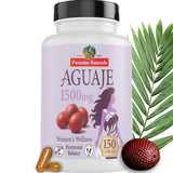 Peruvian Naturals Aguaje: bouteille de capsules soutenant l'équilibre hormonal féminin.
