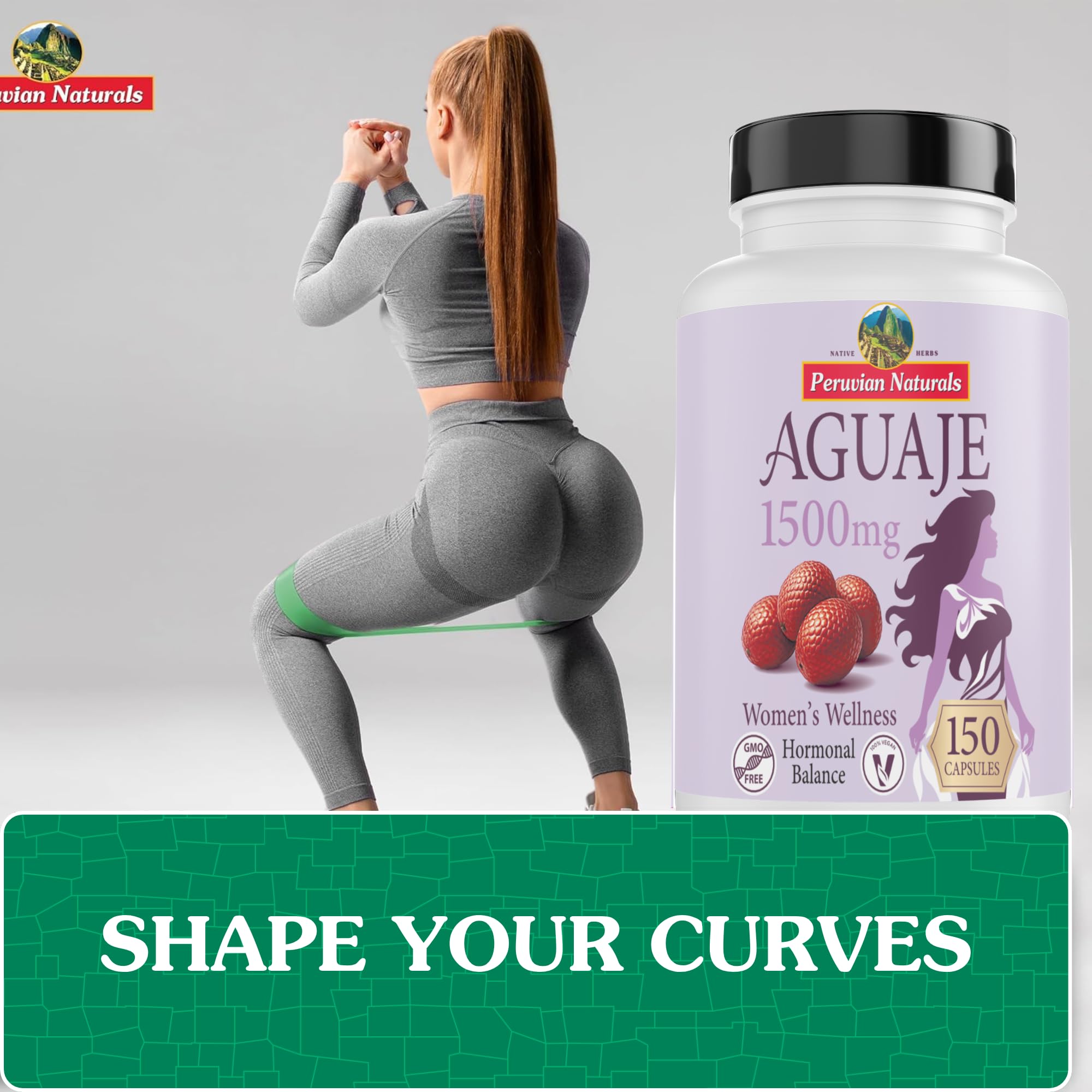 Capsules Aguaje et ingrédients phytoestrogènes, enrichissement naturel pour le bien-être féminin quotidien.