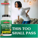 Capsules Peruvian Naturals Chanca Piedra, formulation vegan, faciles à avaler.