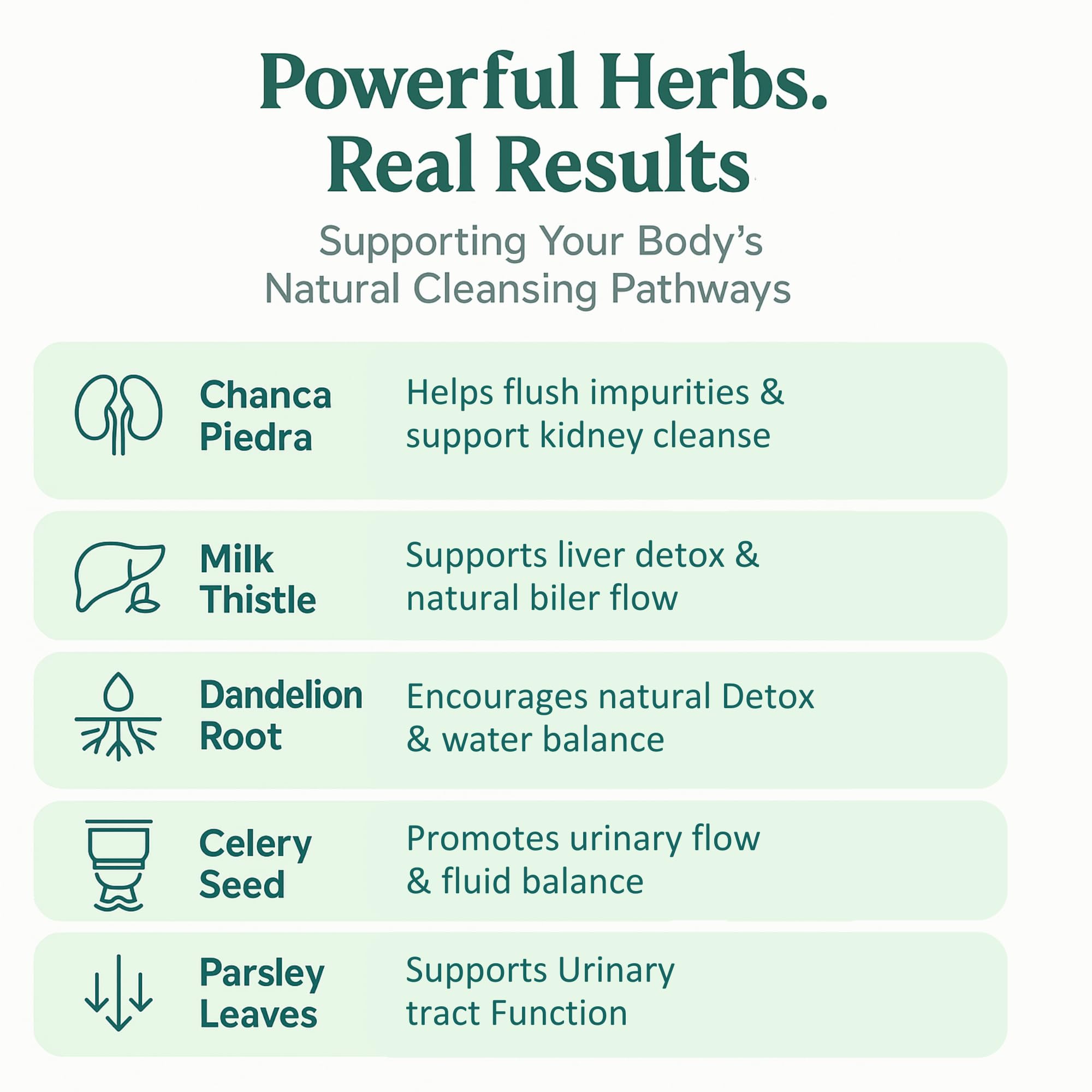 Ingrédients naturels Peruvian Naturals Chanca Piedra pour un mélange herbale équilibré.