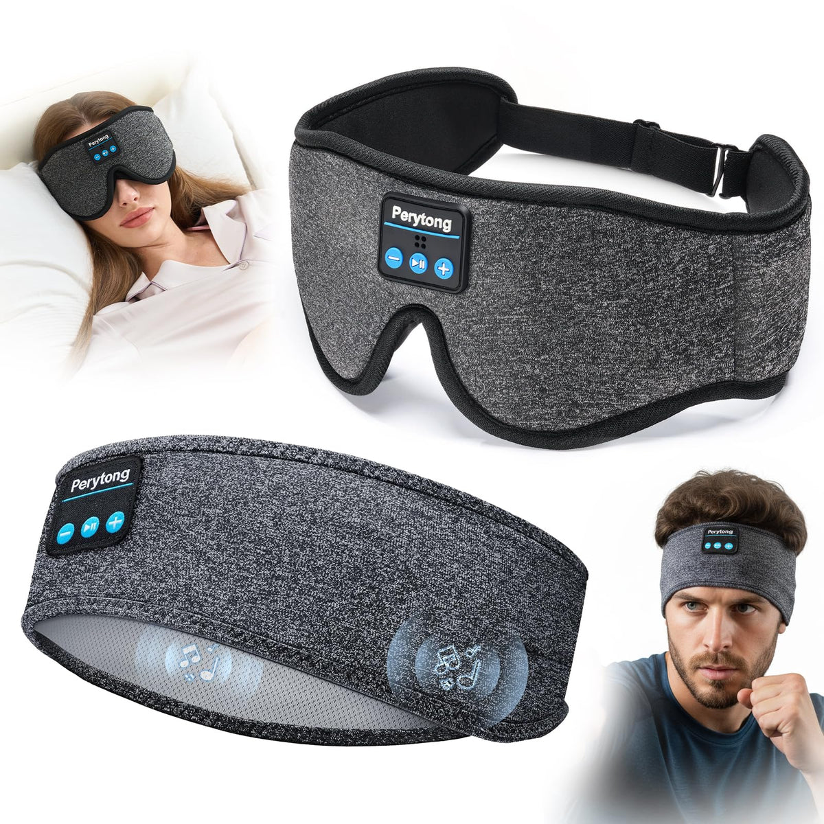 Perytong masque-sommeil 3D offre un confort maximal et obscurité totale.