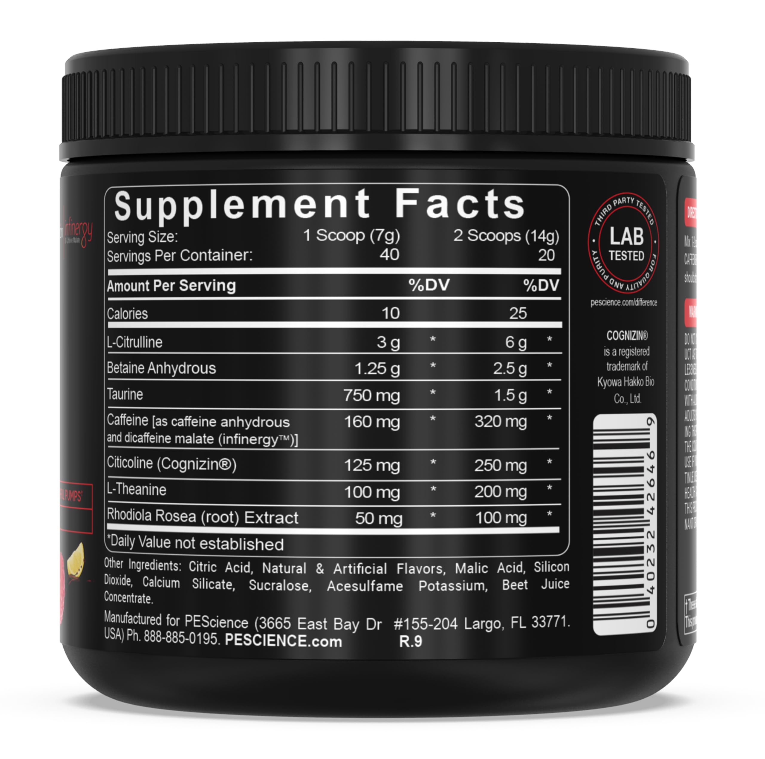 PEScience Prolific concentration esprit-muscle et performance