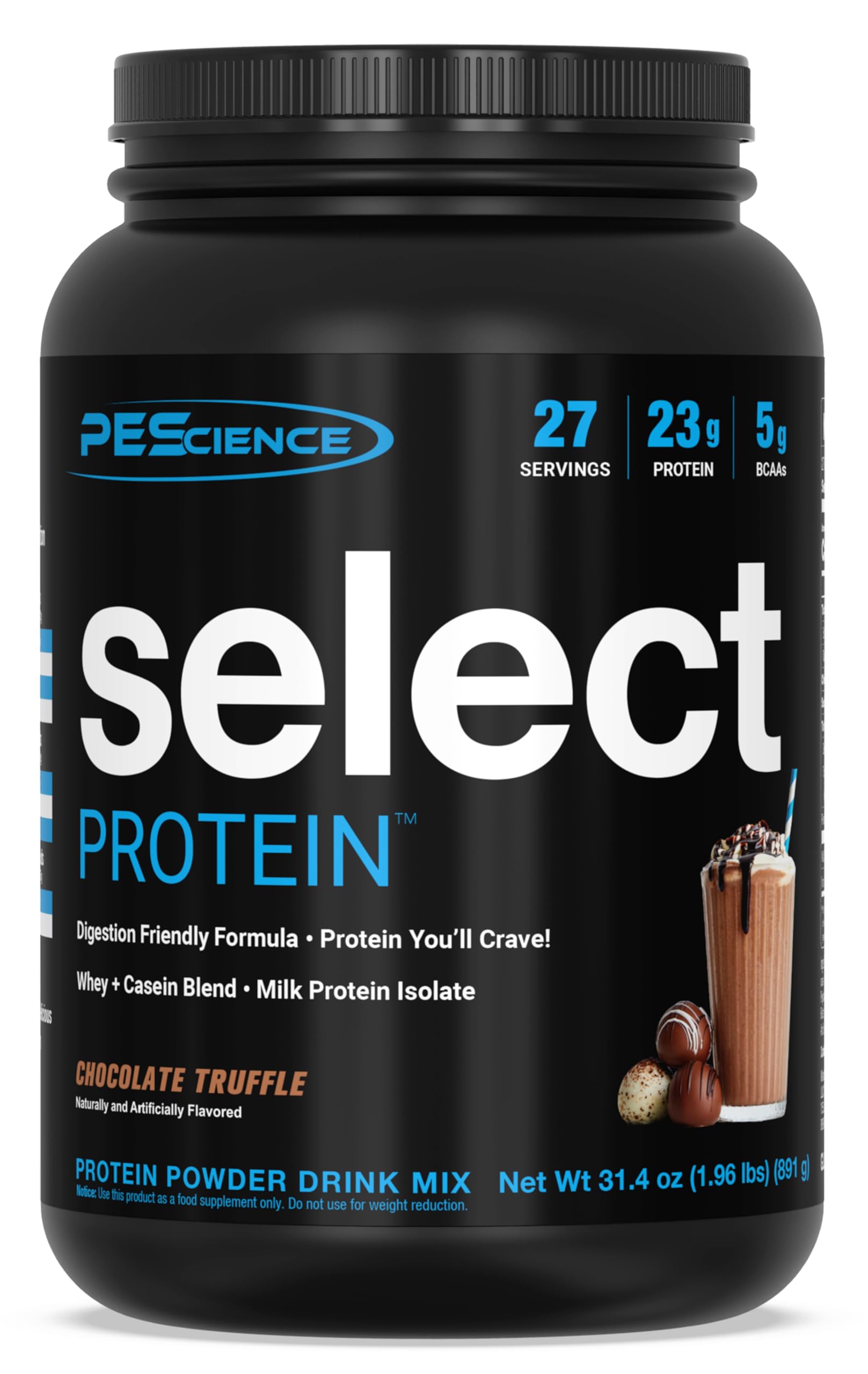 PEScience Select Protéine en boîte, arôme Chocolat Truffe, goût gourmand