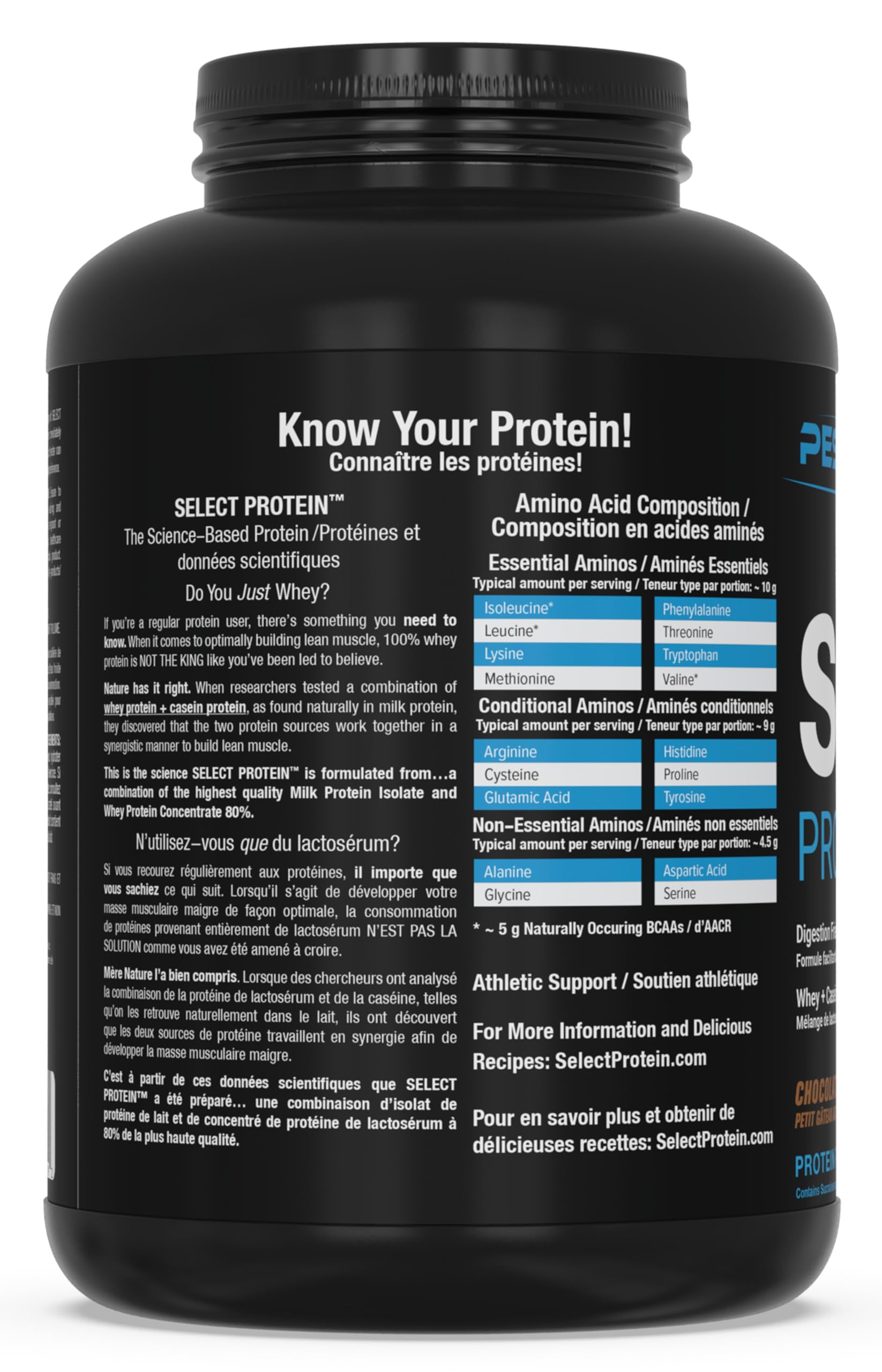PEScience Select Protéine en poudre – testée en laboratoire et adaptée Keto sans gluten.