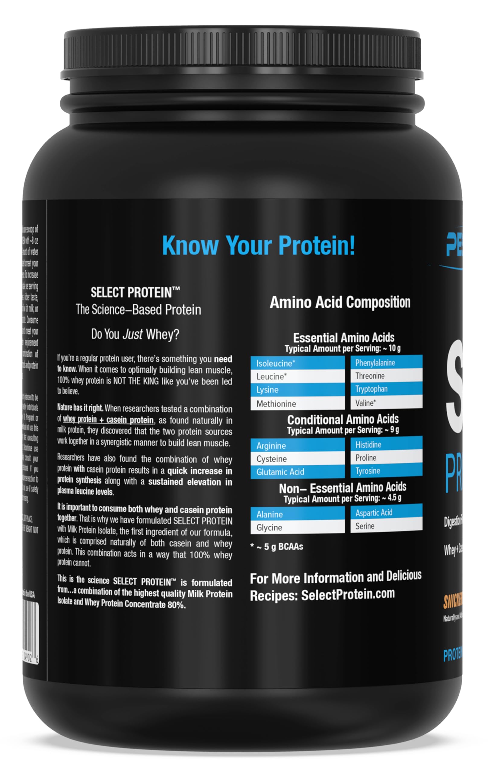 PEScience Select Protein Snickerdoodle: mélange rapide eau ou lait