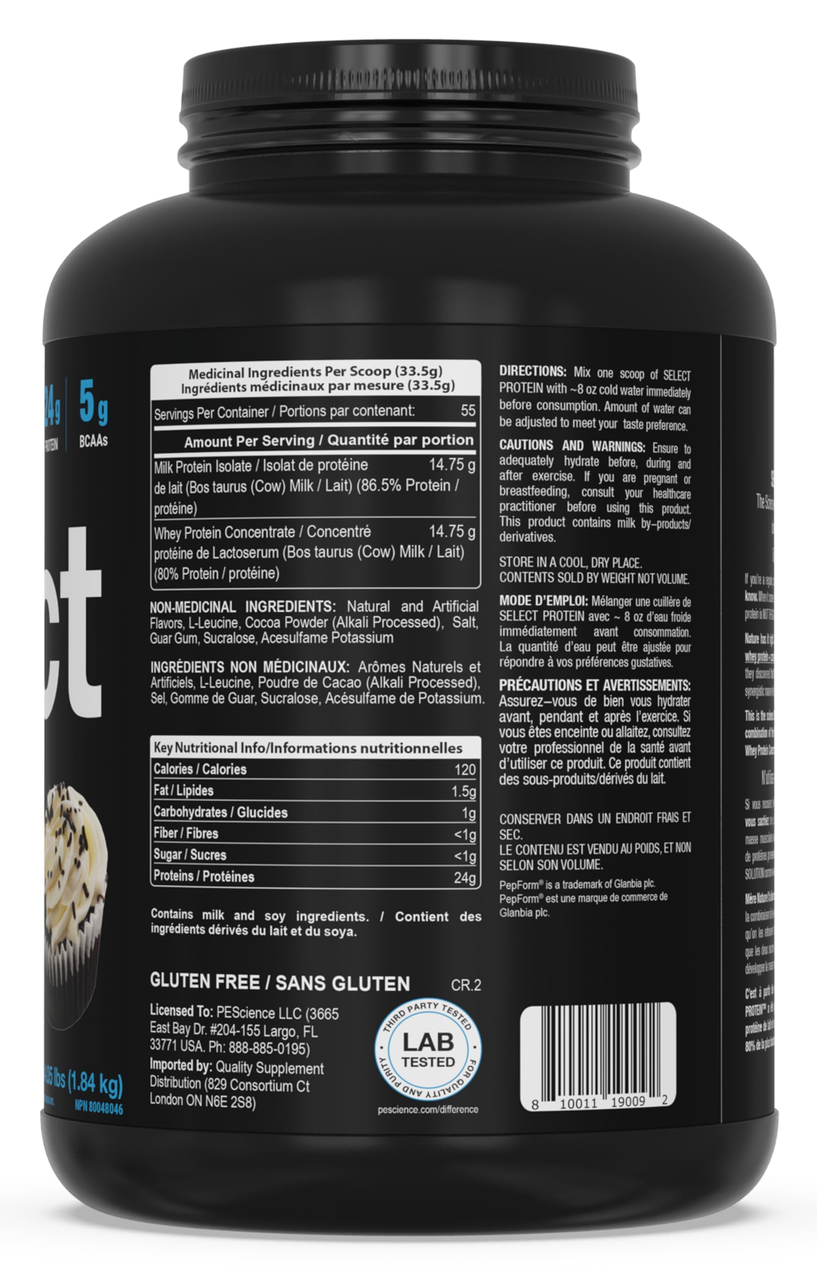 PEScience Select Protéine en poudre – plan repas sain, récupération et satiété.