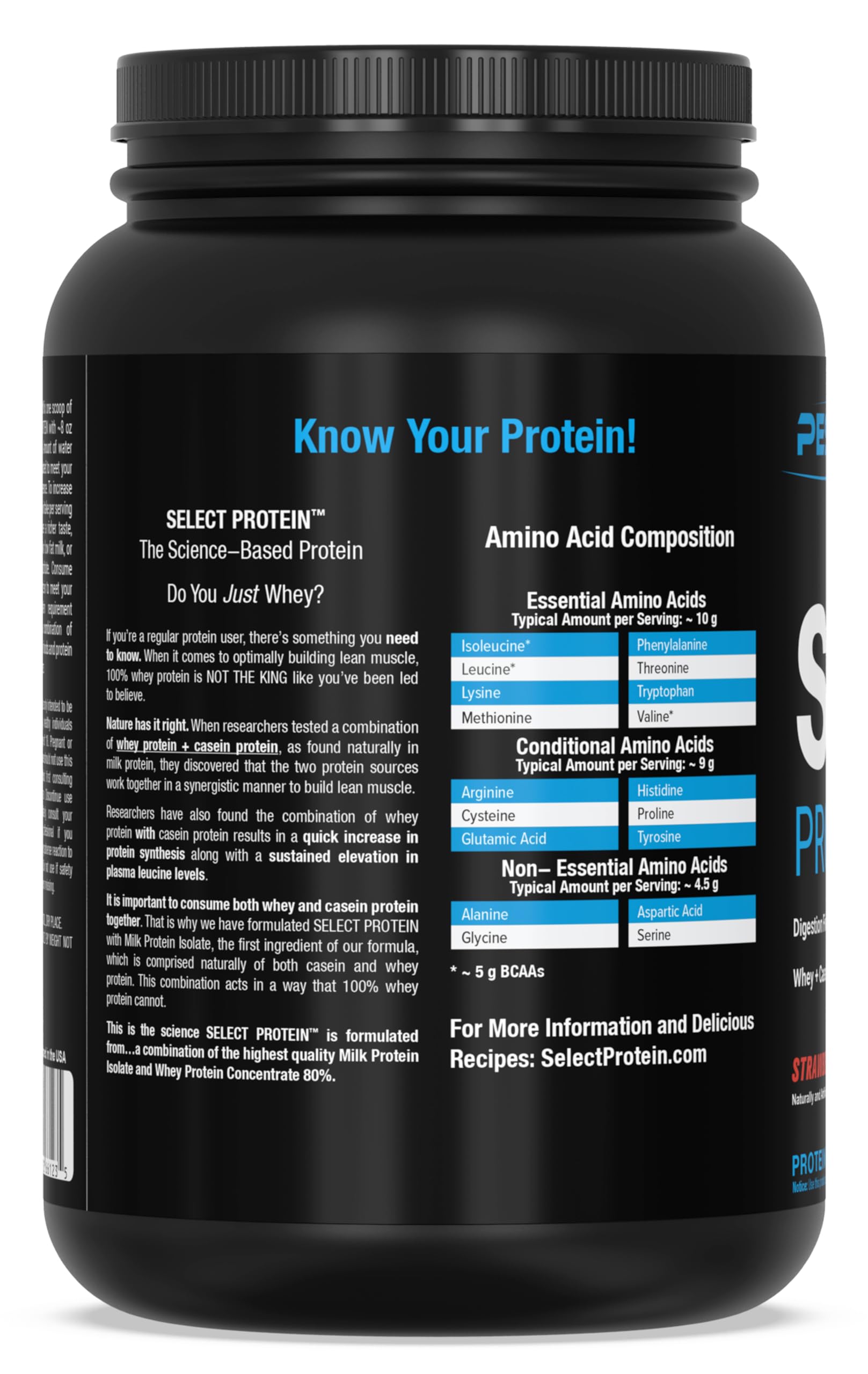 Boîte PEScience Select Protein, 27 portions pratiques pour la routine sportive.