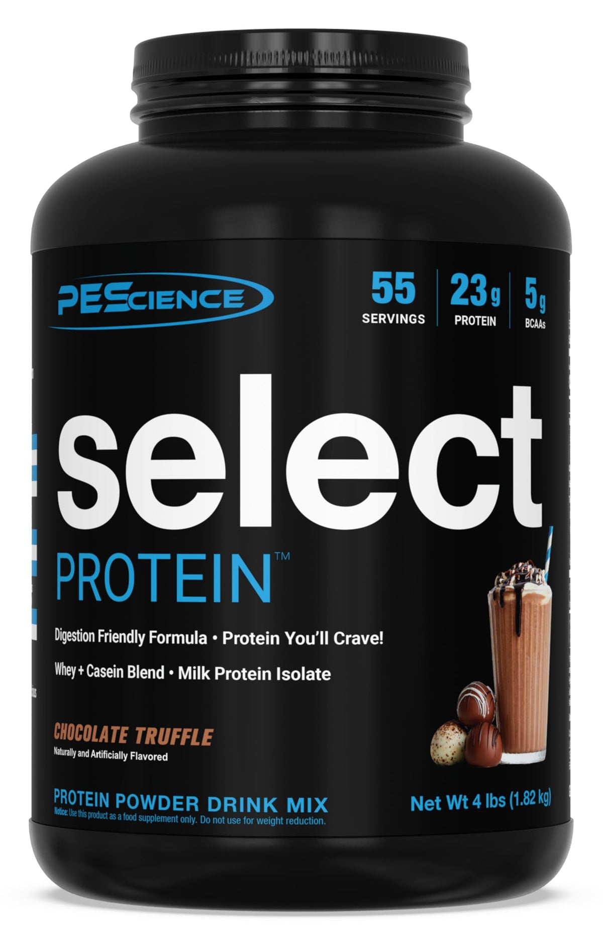 PEScience Select Protéine, gout Chocolat Truffe, goût irrésistible et protéine de qualité