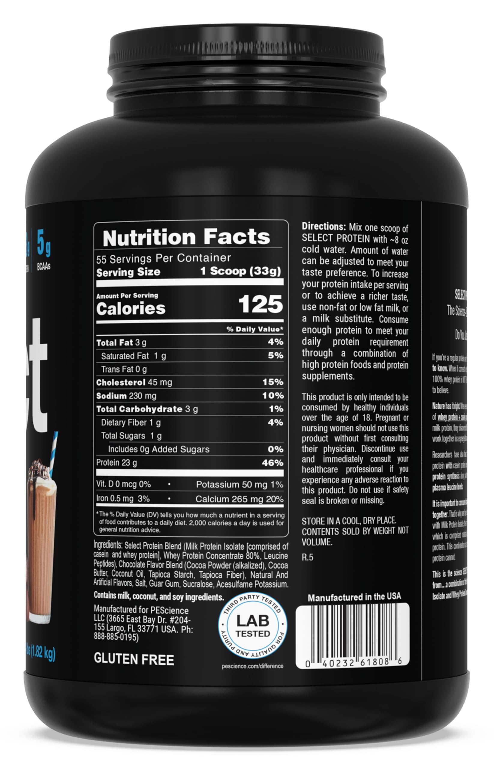 PEScience Select Protéine, formule keto et sans gluten adaptée