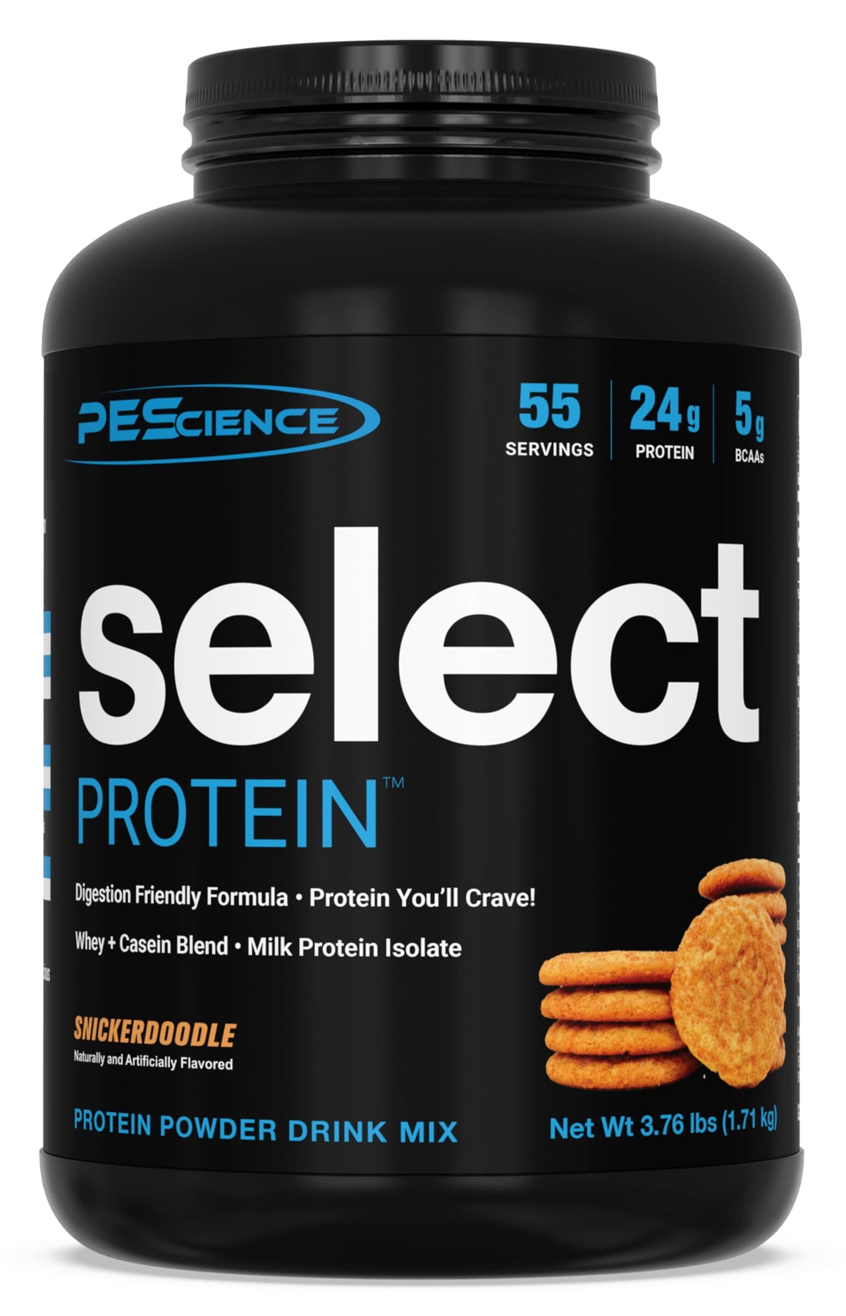 PEScience Select Protéine Snickerdoodle – goût délicieux pour shakes après l’entraînement.