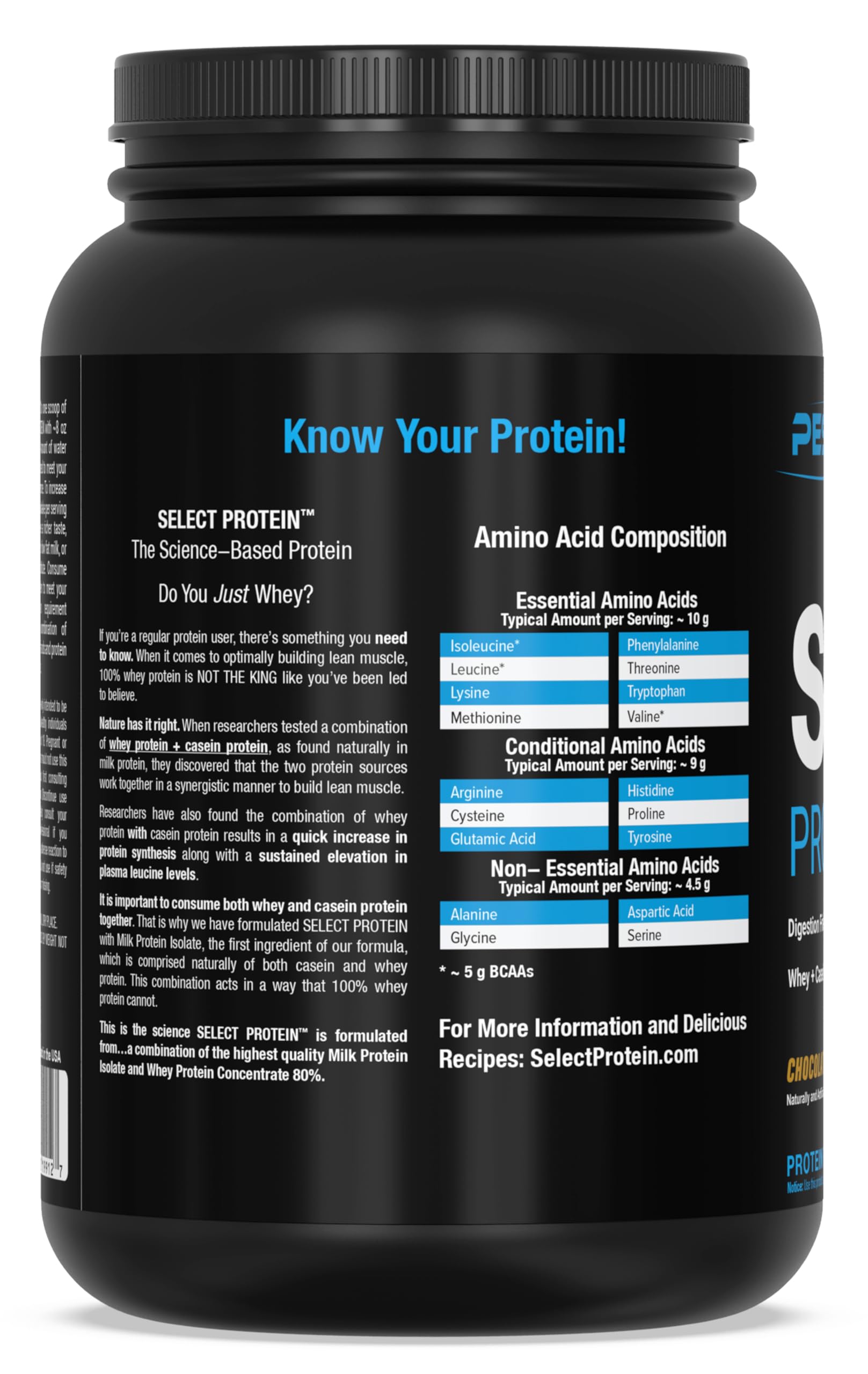 PEScience Select Protéine: consommation quotidienne pour maintenir l apport protéique.