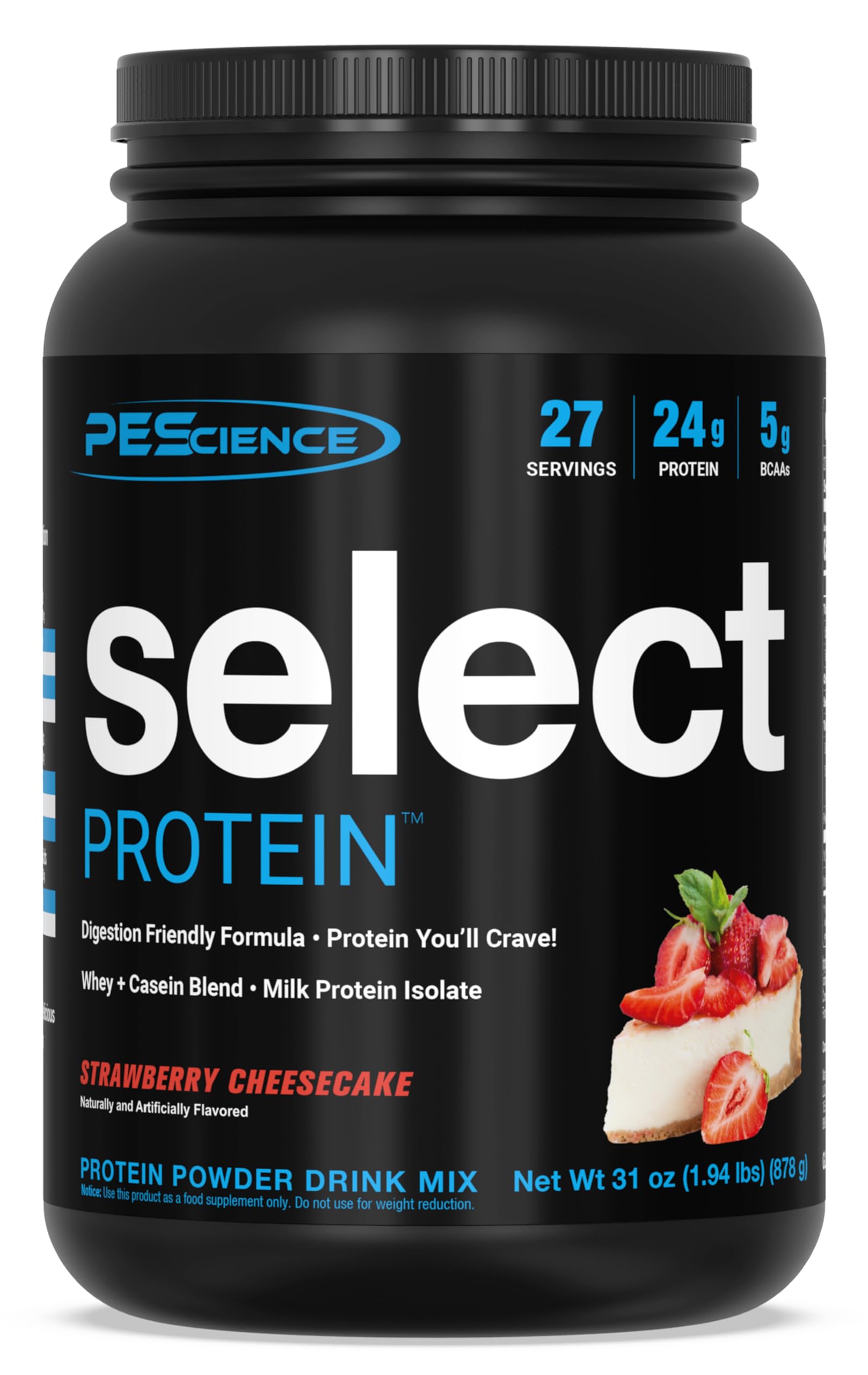 PEScience Select Protein dans un verre, mélange rapide et goût agréable.