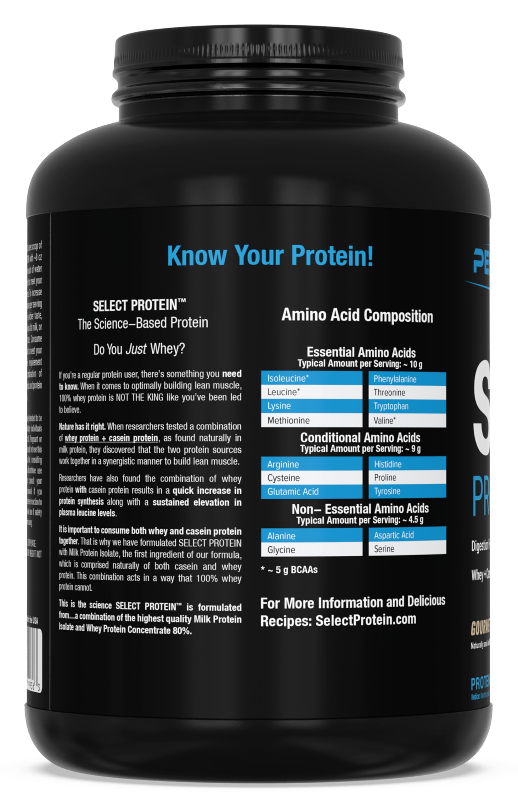 PEScience Select Protein contrôle qualité indépendant, pureté garantie
