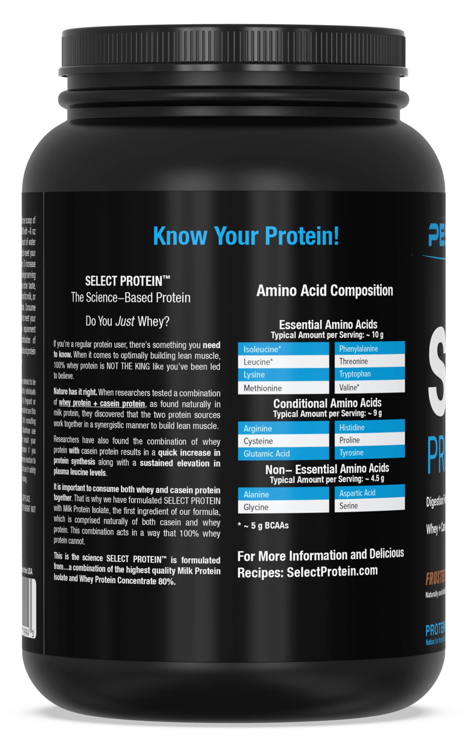 PEScience Select Protein – sans gluten et adaptée au régime céto.