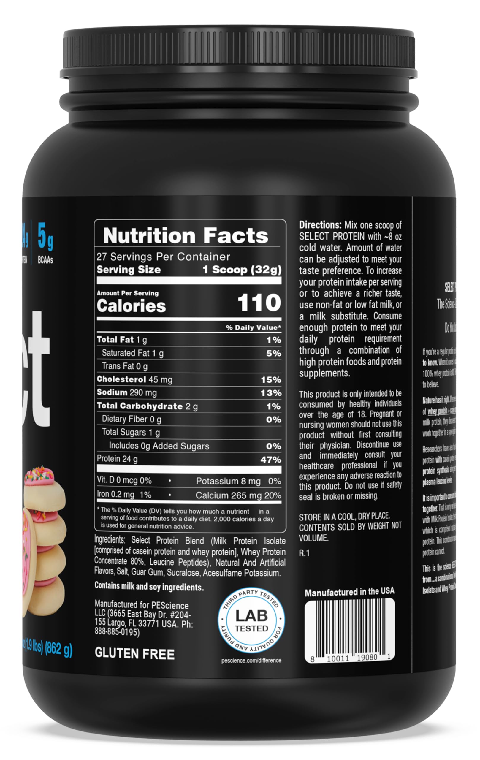 PEScience Select Protein: shaker prêt à mélanger pour une boisson protéinée onctueuse.
