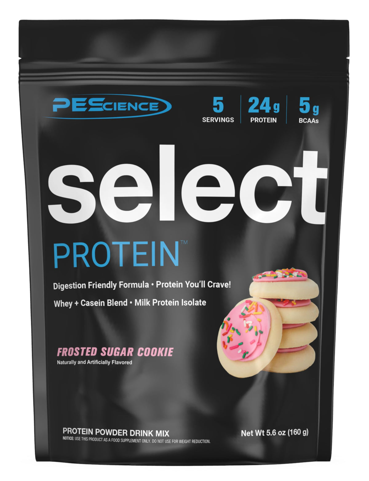 PEScience Select Protéine en bouteille versant dans une boisson
