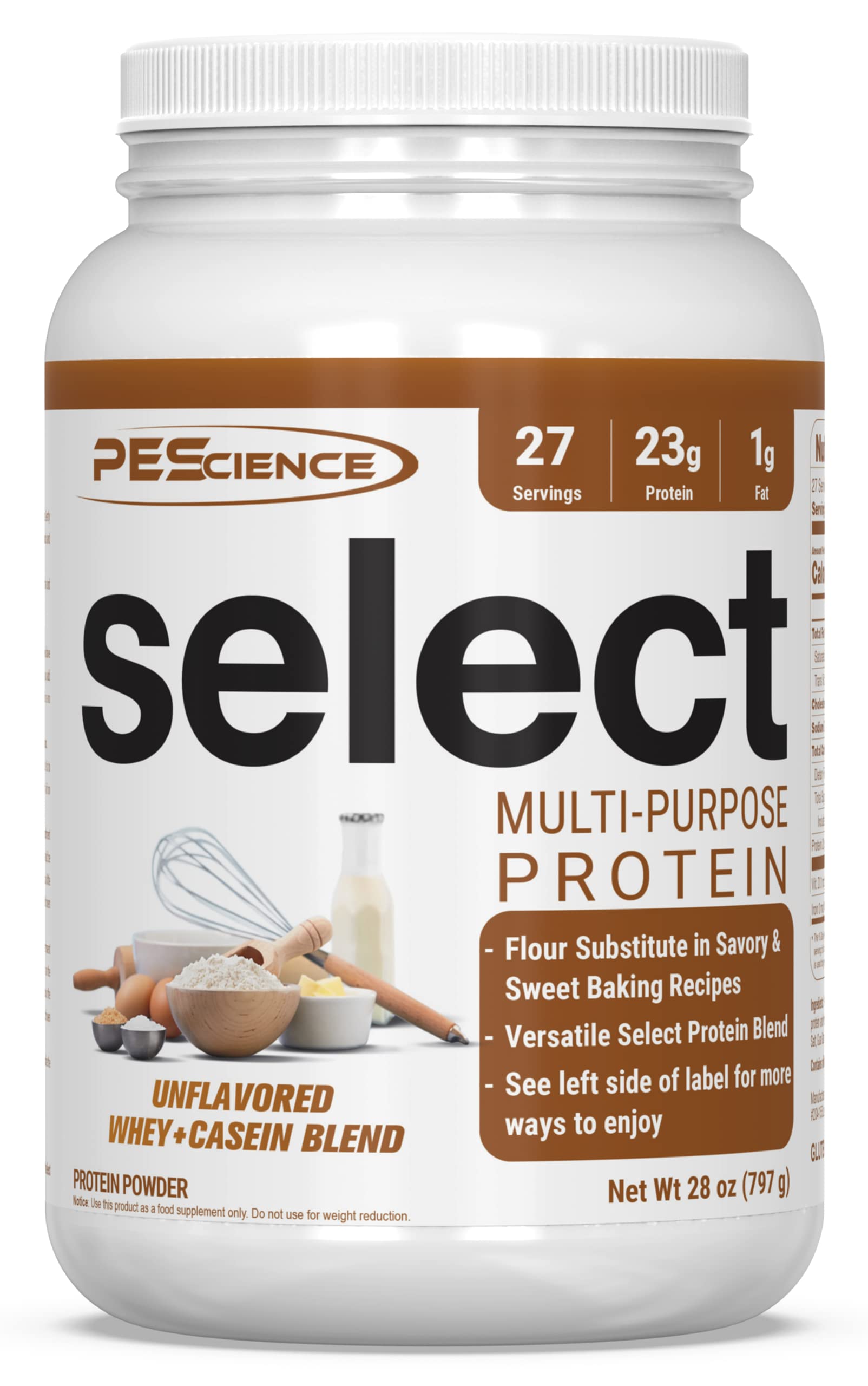 PEScience Select en bouteille: versement facile pour des smoothies protéinés.
