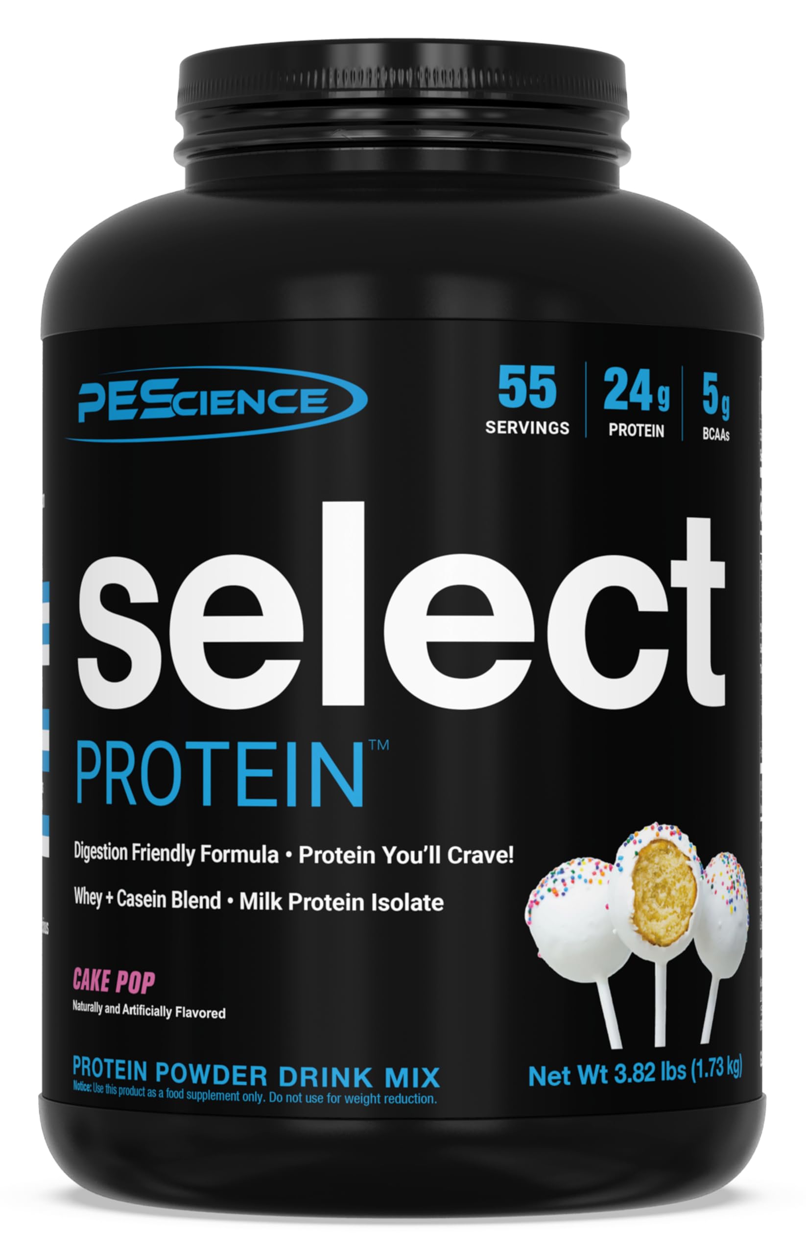 PEScience Select Protéine en poudre, goût gâteau jaune vanille, texture agréable et facile à boire.