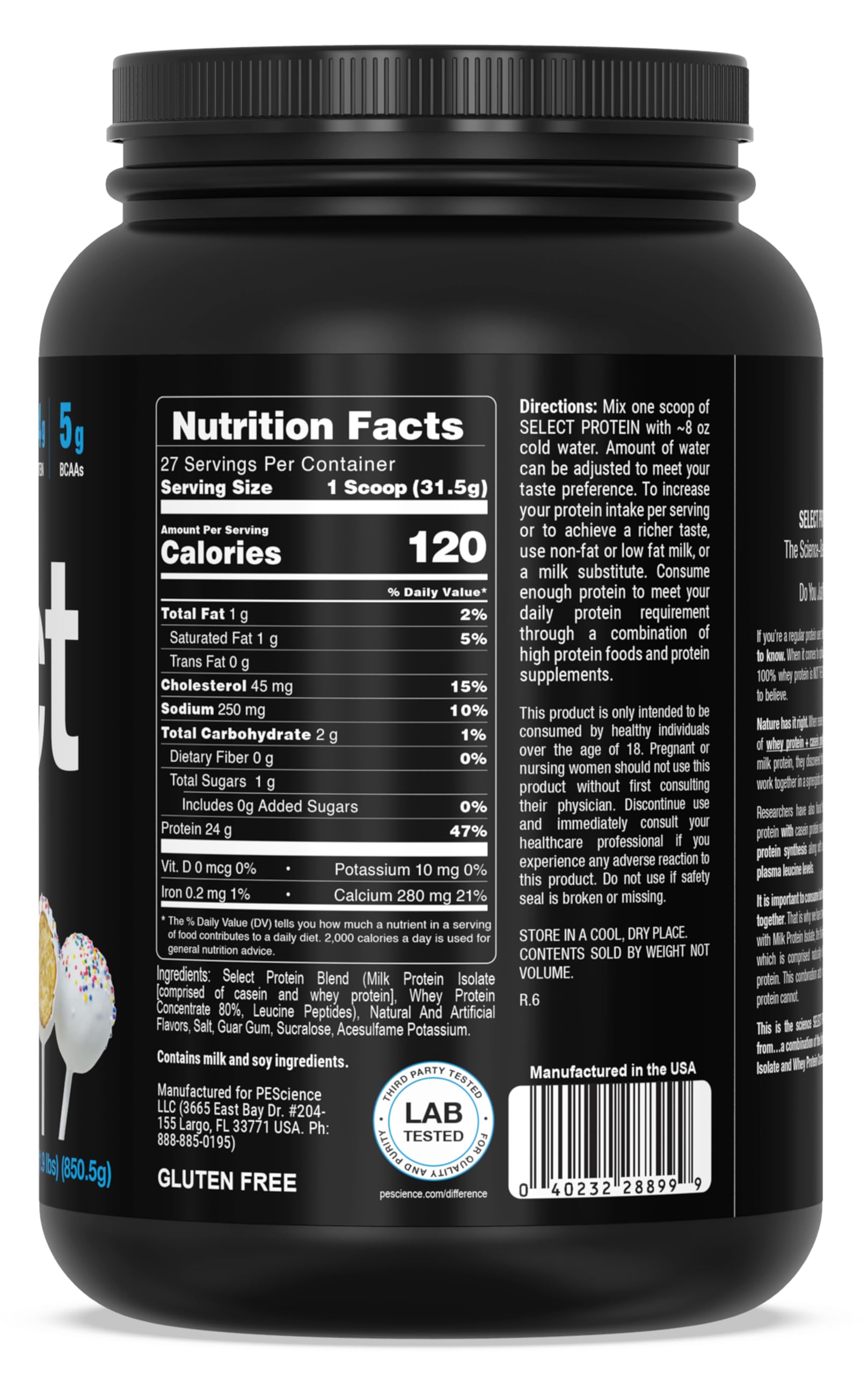 PEScience Select Protéine – préparation d une boisson protéinée rapide et lisse.