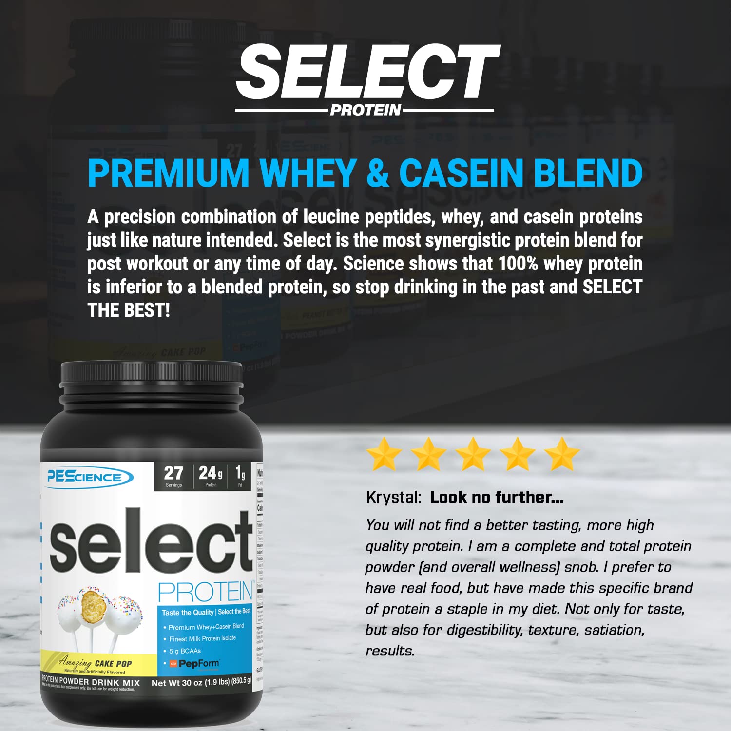 PEScience Select Protéine – sans gluten pour régimes sensibles.