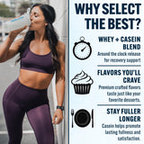 PEScience Select Protéine – verre avec mélange protéiné savoureux et facile à boire.