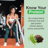 Étiquette sans lait sur le sachet PEScience Select Vegan Protein Powder.