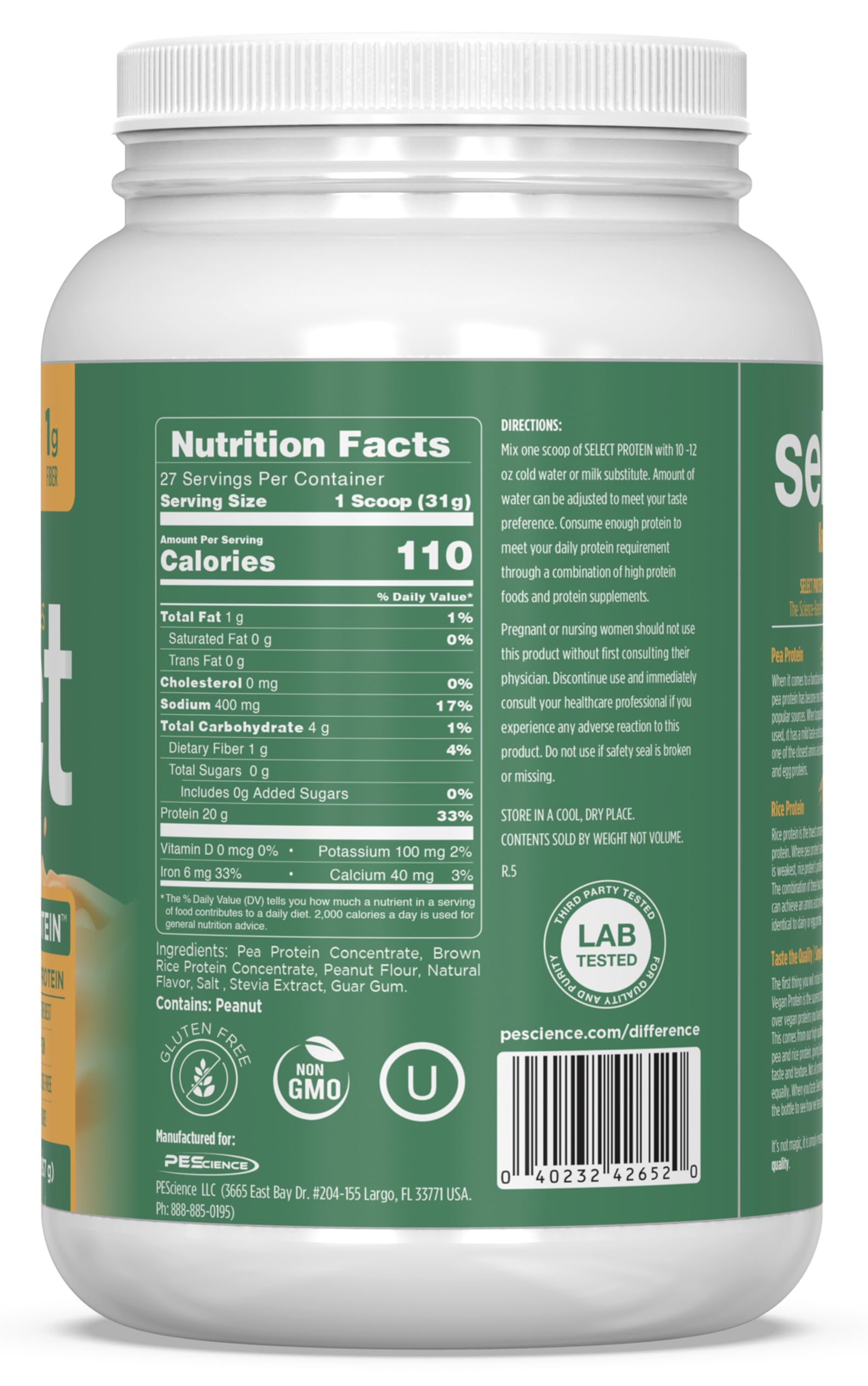 Avant et après entraînement PEScience Select Vegan, soutien pratique et rapide.