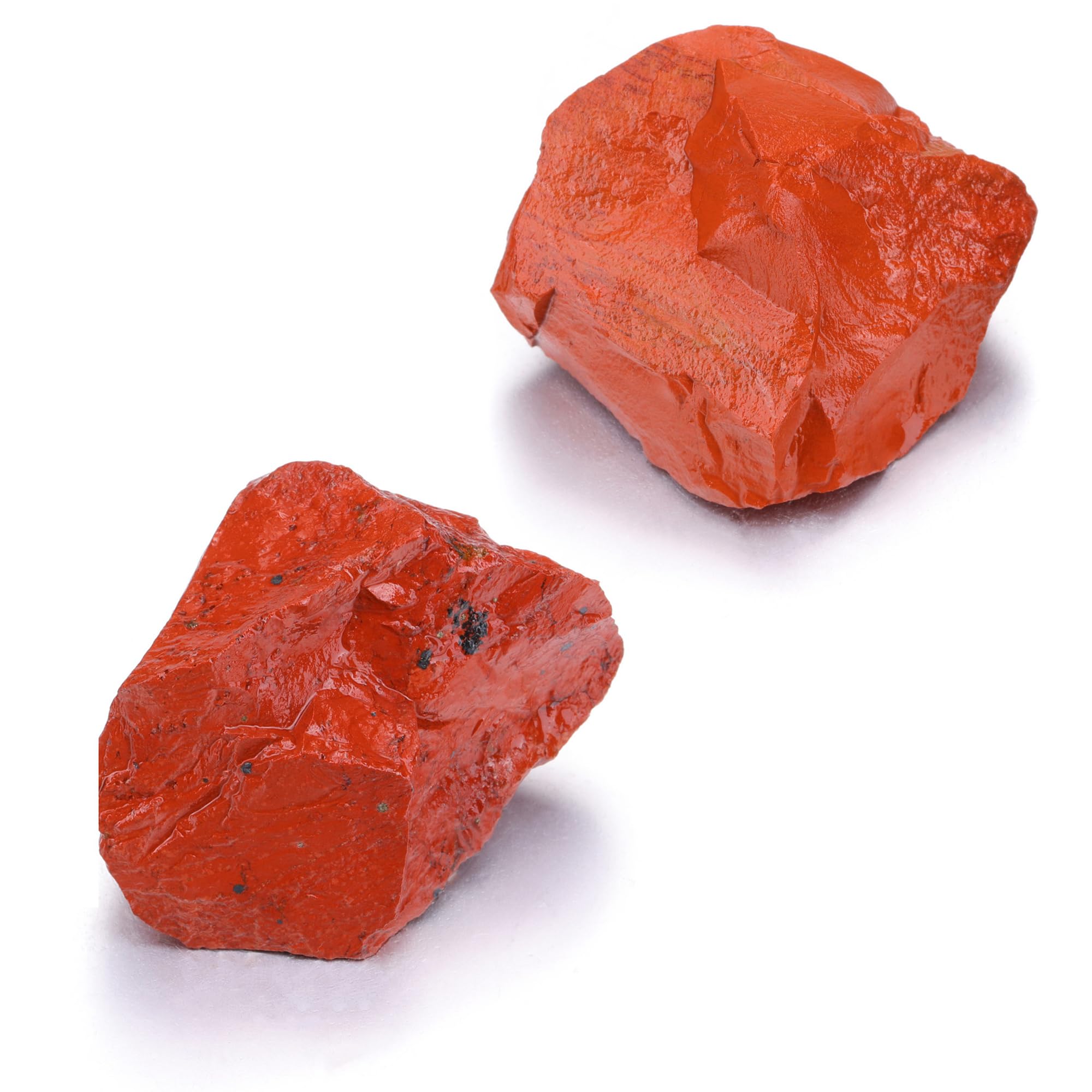 PESOENTH Jaspe rouge brut, deux pierres naturelles, parfaites pour polissage et décoration.