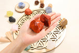 PESOENTH Jaspe rouge pour décoration fontaine et jardin.