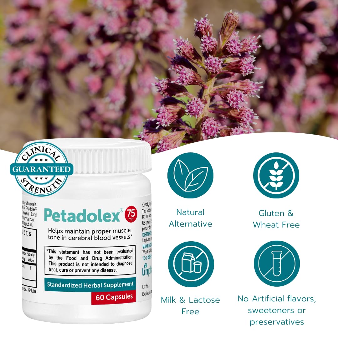 Formulation naturelle Petadolex pour un soutien bien-être quotidien.