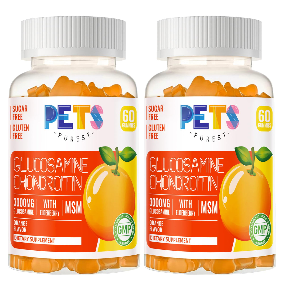 Bonbons gélifiés Pets Purest en emballage orange, pratique pour le quotidien.