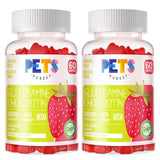 Gommes Pets Purest glucosamine-chondroitine-msm, saveur sureau-fraise pour articulations.