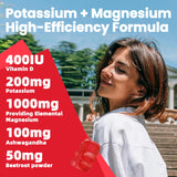 Étiquette claire Pets Purest Potassium Magnésium, posologie recommandée.